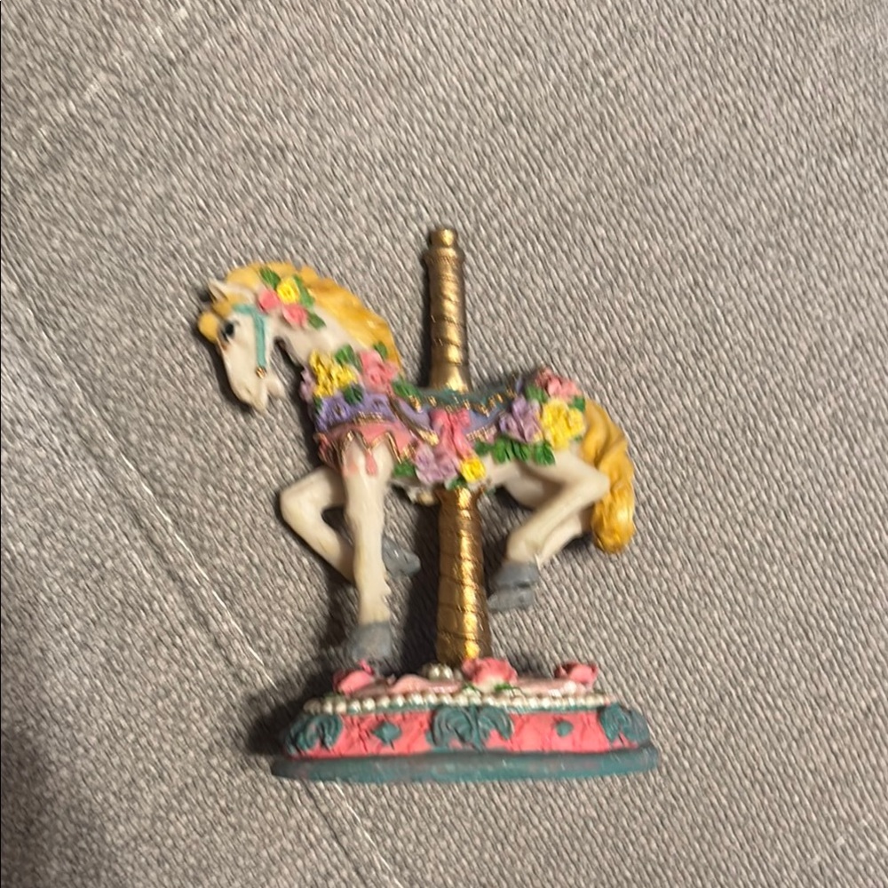 Colorful Carousel Horse Figurine